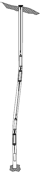 Side Profile Of Little Dipper Sensors In A Borehole